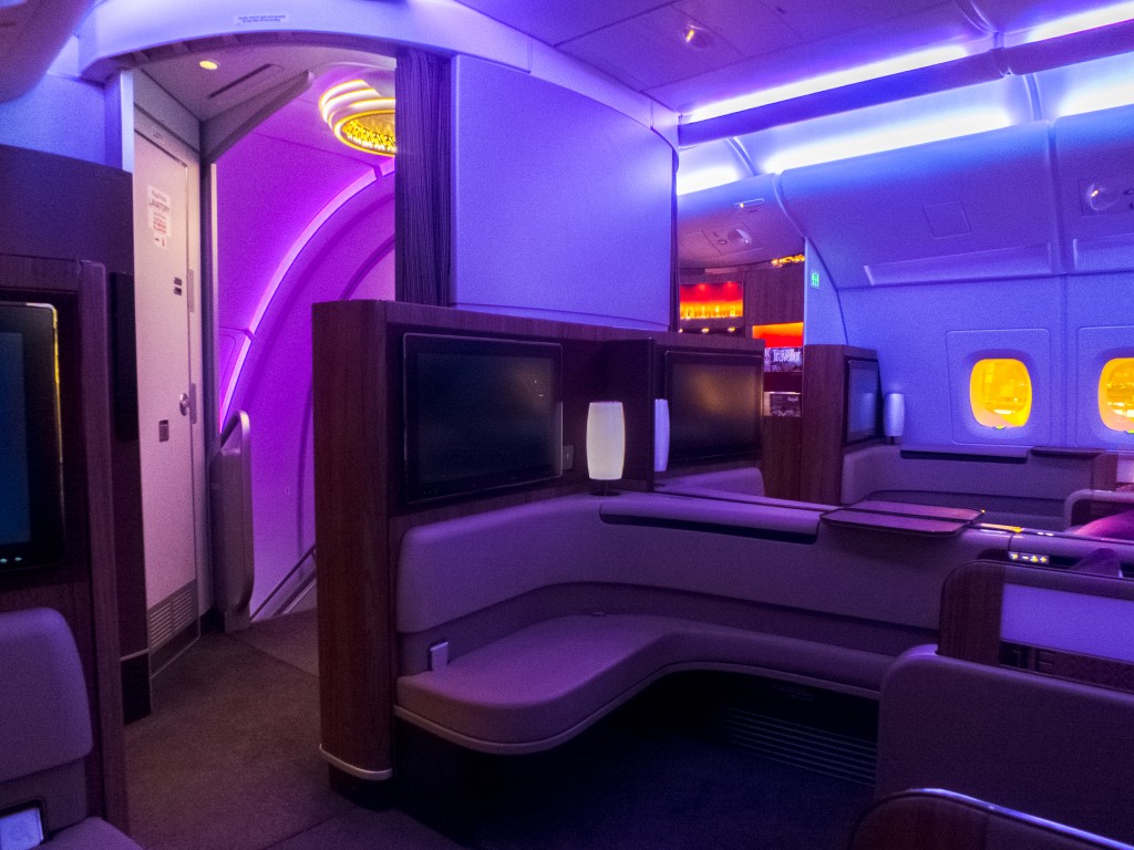 Qatar Airways A380 First Class Kabine